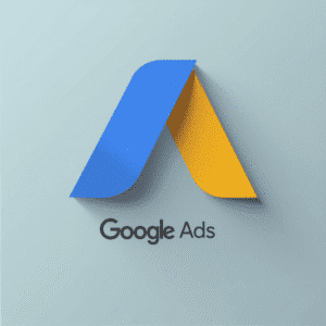 Google Ads ROI Optimization concept with logo and ad performance icons